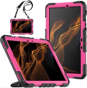 BONAEVER For Samsung Galaxy Tab S8 Case 11 inch 2022 SM-X700 SM-X706 with Screen Protector / Rotatable Stand / Hand Strap / S-Pen Holder For Galaxy Tab S7 11 inch 2020 SM-T870 SM-T875 SM-T878