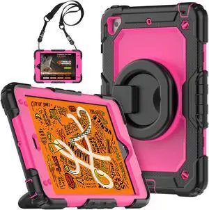 BONAEVER For iPad Mini 5 / iPad Mini 4 Case with Screen Protector Shockproof Cover for iPad Mini 5th / 4th Generation 7.9 Inch with S Pen Holder Stand and Strap Shoulder Strap