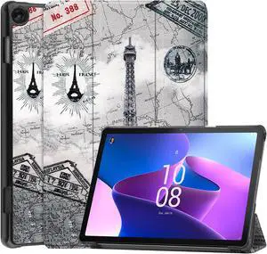 BONAEVER Case for Lenovo Tab M10 3rd Gen 10.1 inch 2022 TB-328F Slim Shell Tri-Fold Magnetic protective Stand Cover with Auto Sleep/Wake
