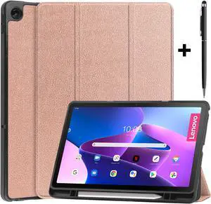 BONAEVER For Lenovo Tab M10 Plus Case 10.6 Inch 2022 3rd Gen Slim Stand andard Back Shell Protective Smart Cover Case for Lenovo Tab M10 Plus 10.6" 2022 Release with Universal Stylus Pen