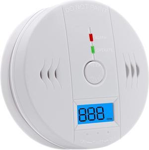 BONAEVER Carbon Monoxide Detector Digital Display Carbon Monoxide Alarm Electronic Equipment Power Detection Equipment Alarm Clock Warning Comply with UL2034