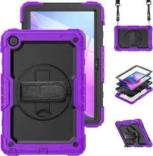 BONAEVER Case for Lenovo Tab M10 Plus 3rd Gen 10.6 inch 2022 Model TB-125FU/TB-128FU/TB-128XU Shockproof Cover with 360 Rotating Stand /Hand Strap Screen Protector Shoulder Strap S Pen Holder