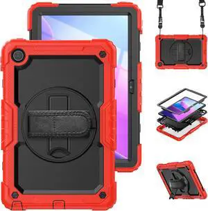 BONAEVER Case for Lenovo Tab M10 Plus 3rd Gen 10.6 inch 2022 Model TB-125FU/TB-128FU/TB-128XU Shockproof Cover with 360 Rotating Stand /Hand Strap Screen Protector Shoulder Strap S Pen Holder