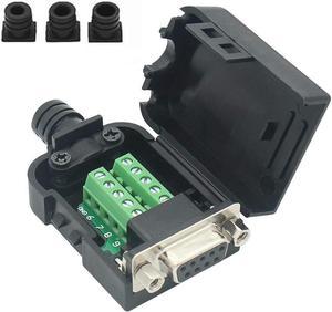 BONAEVER Connector DB9 RS232 D-SUB Serial Adapters (Female Adapter + Nut)