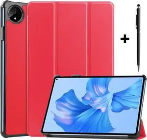 BONAEVER Huawei MatePad Pro 11 inch 2022 Case Slim Stand andard Back Shell Protective Smart Cover with Universal Stylus Pen Red