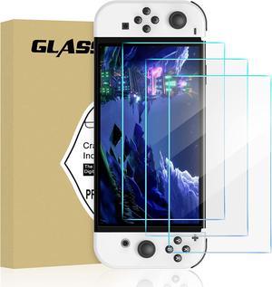 BONAEVER Tempered Glass Screen Protector Compatible with Switch OLED Model (3 Pack) Ultra-Thin HD Clear Anti-scratch Screen Cover Film