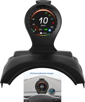 BONAEVER Car HUD Head Up Display Car Car Dashboard In Standrument Compatible with Tesla Model 3 Model Y with Speed Gear Battery Power Mileage Other Raw Data Wireless Charging Holder Mount
