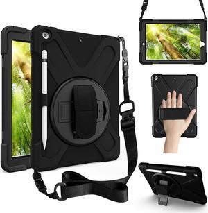 BONAEVER For iPad 9th Generation Case iPad 8th/7th Generation 10.2 Case with Pencil Holder Stand and Strap Shoulder Strap zenrich Rugged Case for iPad 10.2 inch 2021/2020/2019