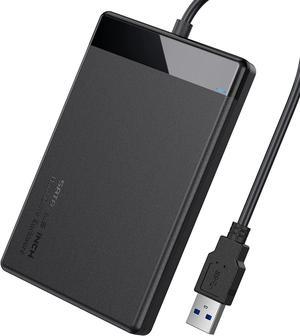 BONAEVER 2.5-Inch SATA to USB 3.0 Tool-free External Hard Drive Enclosure USB 3.0 5Gbps Support UASP Compatible with 9.5mm & 7mm 2.5" SATA I/II/III HDD SSD Laptop MacBook