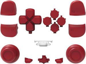 BONAEVER Replacement Repair Kits for PS5 D-pad + PS Microphone Buttons + Share Options + R1 L1 R2 L2 Trigger + ABXY Bullet Button Full Set Buttons for Play Standation 5 DualSense Controller Red