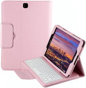 BONAEVER Keyboard Case for Samsung Galaxy Tab A 9.7 inch 2015 Model SM-T550 T555 P550 P555 Detachable Magnetic Wireless Bluetooth Keyboard Cover Auto Sleep Wake with Stand Folio PU Leather Case Pink