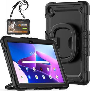 BONAEVER For Lenovo Tab M10 Plus 3rd Gen 106 inch Case Model TB125FUTB128FUTB128XU with Screen Protector DropProof Protection Case with 360 Rotating Stand  Shoulder Strap  Pen Holder