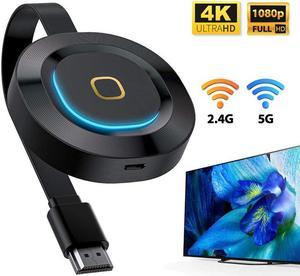 BONAEVER Wireless HDMI Display Dongle 5G+2.4GHz 4K Ultra HD WiFi Adapter Standreaming Video Receiver Compatible with iPhone/iPad/iOS/ Android/PC/ /Windows/Mac OS to HDTV/Monitor/Projector