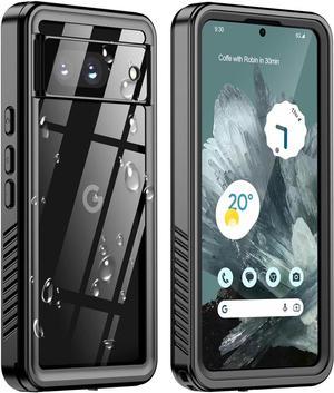 BONAEVER for Google Pixel 8 Case Pixel 8 5G Phone Case IP68 Waterproof with Built-in Screen Protector Sealed Shockproof Du Standproof Snowproof Clear Case for Pixel 8 - Black