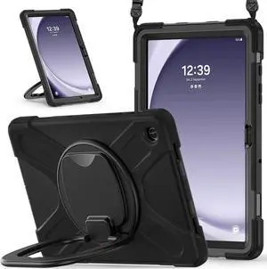 BONAEVER Case for Samsung Galaxy Tab A9 Plus 11 inch 2023 Model SM-X210/X216/X218 with 360° Rotating Stand and Strap & Shoulder Strap Shockproof Cover for Galaxy Tab A9 Plus 11"