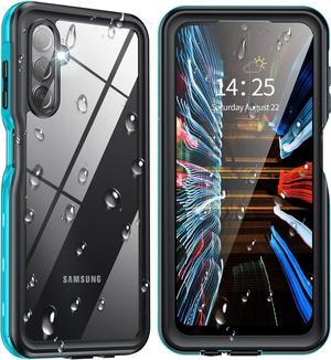 BONAEVER For Samsung Galaxy A15 5G Waterproof Case with Builtin Screen Protector Full Protection Shockproof Du Standproof Phone Cover for Samsung Galaxy A15 5G Blue