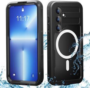 BONAEVER for Samsung Galaxy S24 Plus Case Waterproof with Screen Protector, Full Body Heavy Duty Protection Magnetic Phone Cover Shockproof, Dustproof, Snowproof Case