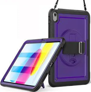 BONAEVER Case for iPad (A16) 11th Generation 11 Inch 2025, iPad 10th Generation 10.9 inch 2022 with Screen Protector, Foldable Stand, Pen Holder, Heavy Duty Shockproof Rugged Protective Cover Purple