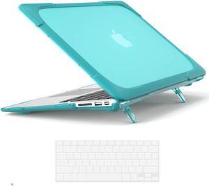 BONAEVER Laptop Case for MacBook Air 13 inch Case A1466 A1369 20102017 Release Hard Plastic Bumper Protective Cover Shell with Kickstand Keyboad Cover Skin Blue