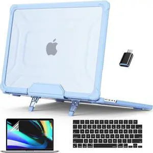 BONAEVER Case for MacBook Pro 16 inch Case 2023 2022 2021 Release M3 A2991 M2 A2780 M1 A2485 Pro Max Chip, Laptop Hard Cover with Kickstand, Keyboard Skin, Screen Protector, Camera Cover USB C Adapter