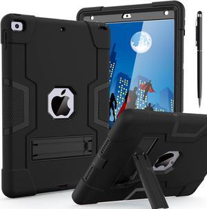 Bonaever Case for iPad 10.2 Inch 2021 2020 2019 9th/8th/7th Generation with Kickstand, Heavy Duty Shockproof Protective Cover with Stylus Pen