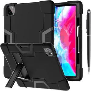 Bonaever Case for iPad Pro 12.9 inch 2022 2021 2020 2018 with Kickstand, Heavy Duty Shockproof Protective Cover with , Pencil Holder, Stylus Pen