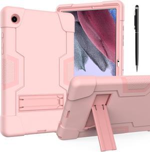 BONAEVER Case for Samsung Galaxy Tab A8 10.5 inch 2022 SM-X200/X205/X207 with Kickstand, Heavy Duty Shockproof Protective Cover with Stylus Pen Rose Gold