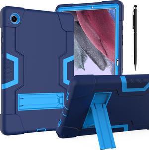 BONAEVER Case for Samsung Galaxy Tab A8 10.5 inch 2022 SM-X200/X205/X207 with Kickstand, Heavy Duty Shockproof Protective Cover with Stylus Pen Navy Blue