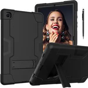 BONAEVER Case for Samsung Galaxy Tab A7 10.4 inch 2022 2020 SM-T500/T505/T507/T509 with Kickstand, Heavy Duty Shockproof Protective Cover with Stylus Pen