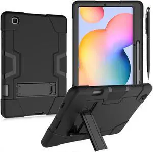 BONAEVER Case for Samsung Galaxy Tab S6 Lite 10.4 Inch 2020/2022 SM-P610/P615/P613/P619 with Kickstand, Heavy Duty Shockproof Protective Cover with Pencil Holder, Stylus Pen