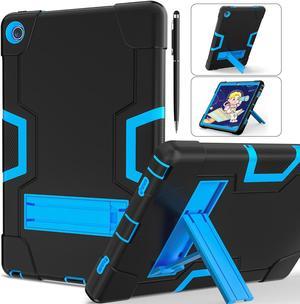 BONAEVER Case for Lenovo Tab M10 Plus 3rd Gen 10.6 Inch 2022 with TB-125FU TB-128FU TB-128XU with Kickstand, Heavy Duty Shockproof Protective Cover with Stylus Pen Blue