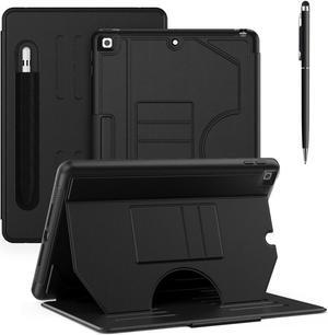 BONAEVER Case For iPad 9th/8th/7th Generation 10.2 inch 2021 2020 2019, iPad Air 3rd Gen, Pro 10.5 inch, Smart Magnetic Auto Sleep Shockproof Cover with Multi-Angles Stand, Pen Holder, Card Slot