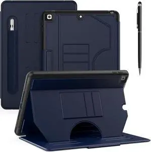 BONAEVER Case For iPad 9th/8th/7th Generation 10.2 inch 2021 2020 2019, iPad Air 3rd Gen, Pro 10.5 inch, Smart Magnetic Auto Sleep Shockproof Cover with Multi-Angles Stand, Pen Holder, Card Slot