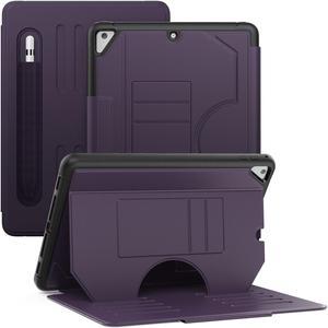 BONAEVER Case For iPad 9.7 inch 6th/5th Generation 2018/2017, iPad Air 2 / iPad Pro 9.7, Smart Magnetic Auto Sleep Shockproof Cover with Multi-Angles Stand, Pen Holder, Card Slot Purple