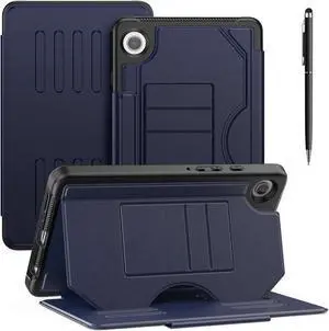 BONAEVER Case For Samsung Galaxy Tab A9 8.7 Inch 2023 SM-X110/X115/X117, Smart Magnetic Auto Sleep Shockproof Cover with Absorbing Multi-Angles Stand, Pen Holder, Card Slot Blue