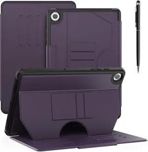 BONAEVER Case For Samsung Galaxy Tab A9 Plus 10.9 inch 2023 Model SM-X210/X216/X218, Smart Magnetic Auto Sleep Shockproof Cover with Absorbing Multi-Angles Stand, Pen Holder, Card Slot Purple