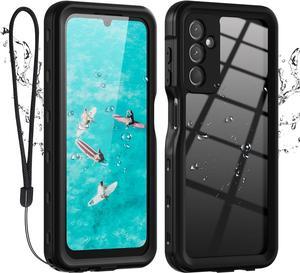 BONAEVER for Samsung Galaxy A25 5G Phone Case Waterproof,Clear Lens/Camera/Screen Protector,Full Body Protective,Rugged Military Shockproof with Lanyard