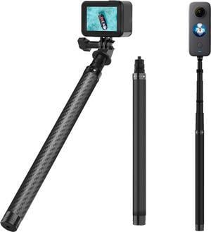Selfie Stick Pole Long for GoPro Hero 12 Insta360 (150cm/59 inch), Underwater Waterproof Carbon Fiber Extension Handheld Monopod for Go Pro Max Mini Hero 11 10 9 8 7, Insta 360, DJI Action, AKASO