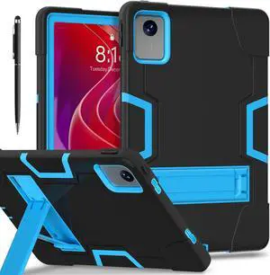 Protective Case for Lenovo Tab M11 11 inch 2024 Model TB330FU TB330XU TB-331FC Heavy Duty Full Body Rugged Cover with Stand, Stylus Pen Blue