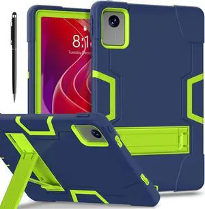 Protective Case for Lenovo Tab M11 11 inch 2024 Model TB330FU TB330XU TB-331FC Heavy Duty Full Body Rugged Cover with Stand, Stylus Pen Green