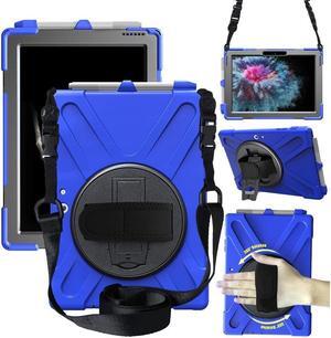 BONAEVER Case for Microsoft Surface Go 4 10.5 Inch 2023 / Surface Go 3 10.5 inch 2021 / Surface Go 2 10.5 inch 2020 / Surface Go 10 inch 2018 with with Pen Holder Shoulder Strap Blue
