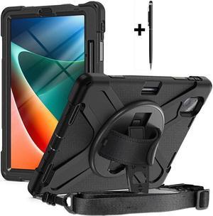 BONAEVER Protective Case for Xiaomi Mi Pad 5 / Mi Pad 5 Pro 11 inch 2021 with Pencil Holder & Stand and Portable ShockProof Cover with Rotatable Handle Shoulder Strap Stylus Pen