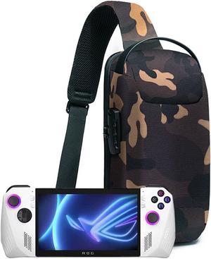 BONAEVER Sling Backpack USB Anti-Theft Waterproof Chest Daypack Casual Shoulder Bag for PlayStation Portal Remote Player/ Steam Deck LCD/OLED/Rog Ally/Rog ALLY X/Nintendo Switch