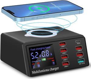 BONAEVER Charging Station, 100W 8Port Usb Charging Station, Multiple Usb Charger Station, Charging Station for Multiple Devices, Multi Usb Charging Station, Chargers for Multiple Devices