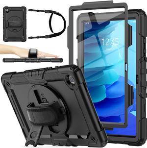 BONAEVER For Samsung Galaxy Tab A7 Case 2022 2020 SM-T503/T509/T500/T505/T507 with Screen Protector for Kids Shockproof Cover with S Pen Holder Stand and Hand Strap Shoulder Strap