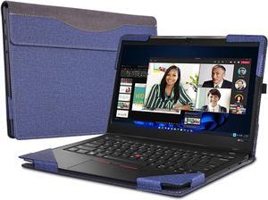 BONAEVER Case for Lenovo ThinkPad X1 Carbon Gen 10 / Gen 9 / Yoga Gen 8 / Yoga Gen 7 / Yoga Gen 6 14 inch, Notebook Sleeve Cover Accessories PU Leather Shell Protective Laptop Cover Blue