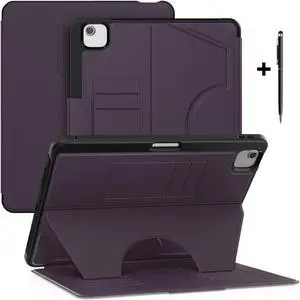 BONAEVER Case For iPad Air 13 inch M3 2025 M2 2024 A3268 A3269 A3271 A2898 A2899 A2900, Smart Magnetic Auto Sleep Shockproof Cover with Multi-Angles Stand, Pen Holder, Card Slot Purple