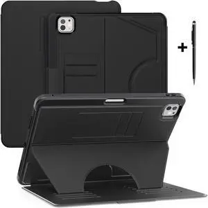BONAEVER Case For iPad Pro 13 inch M4 2024 7th Generation A2925 A2926 A3007, Smart Magnetic Auto Sleep Shockproof Cover with Multi-Angles Stand, Pen Holder, Card Slot