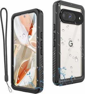 BONAEVER Pixel 9 Waterproof  Case, Waterproof & Shockproof Protection Phone Cover for Google Pixel 9, Full Coverage with Screen Protector,Wireless Charging Compatible, Slim Design, Black