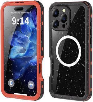 BONAEVER Magnetic Waterproof Case for iPhone 16 Pro Max , Built-in Screen Protector[IP68 Underwater][Upgrade Military Dropproof][Compatible with MagSafe] Full Body Shockproof Translucent Phone Cover